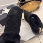 Chanel Short Boots Shearling Black G45940 B17918 94305 - Image 6