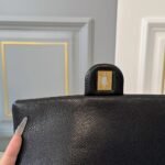 Chanel Mini Flap Bag Grained Shiny And Gold Tone Metal Black 23Cm As5218 B18321 94305 - Image 4