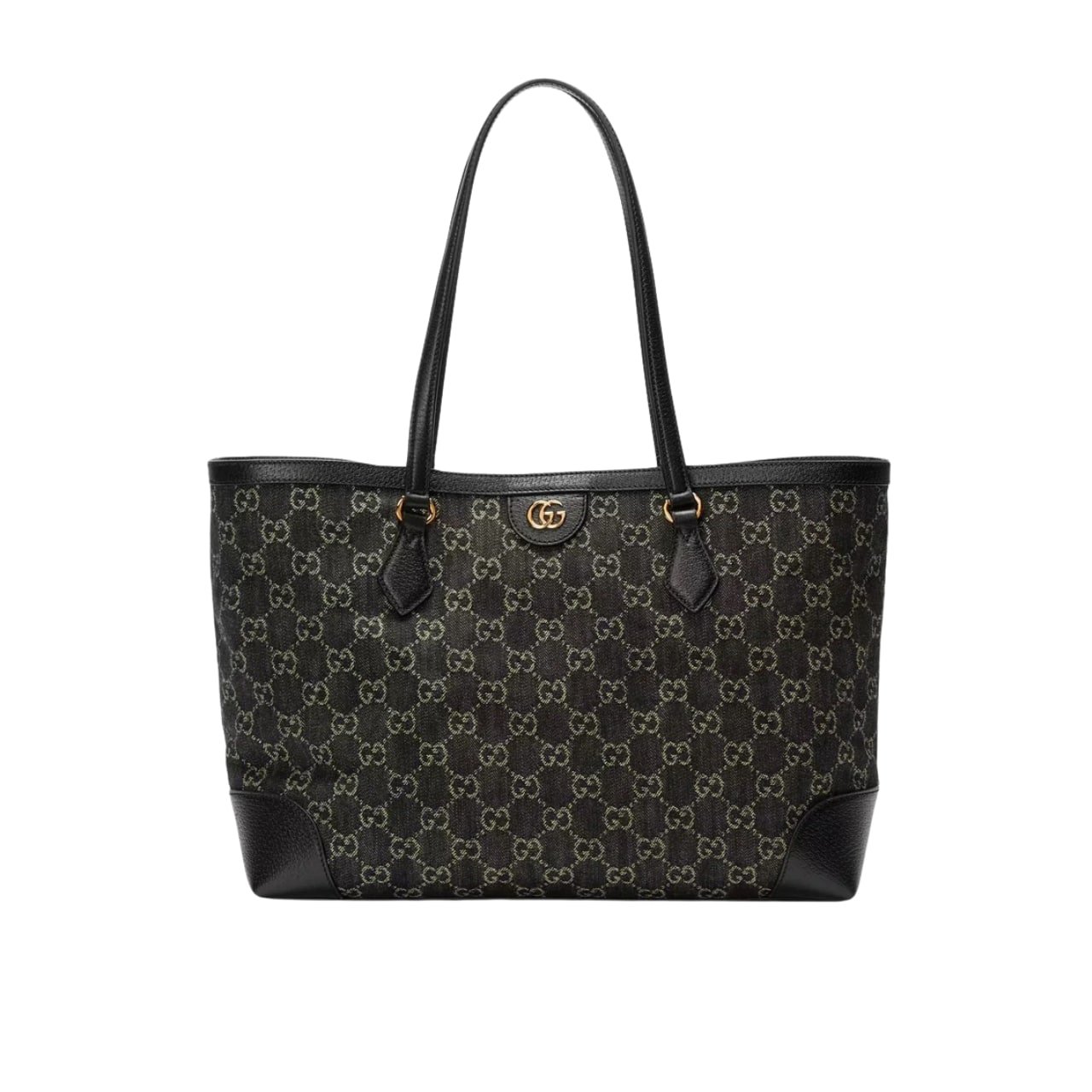 49-20 Gucci Ophidia Medium Tote Bag In Gg Denim Black 38Cm 631685 Un3Bg 1274 - Image 1