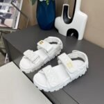 Miumiu Sporty Matelasse Nappa Leather Sandals White 5X135E 88T F0009 F 010 - Image 5