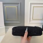 Prada Re Edition Satin Mini Bag With Crystals Black 21Cm 1Bc515 2Awl F0002 V Ooo - Image 5