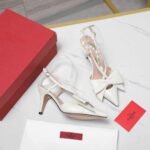 Valentino Bowow Slingback Pumps White 7W2S0Mx5Ddt 098 - Image 4