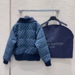 Louis Vuitton Monogram Blue Denim Bomber Jacket - Image 8