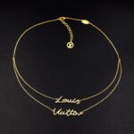 Louis Vuitton Lv Script Necklace Gold M03263 - Image 2