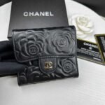 Chanel Small Floral Wallet Black 11.5Cm - Image 2