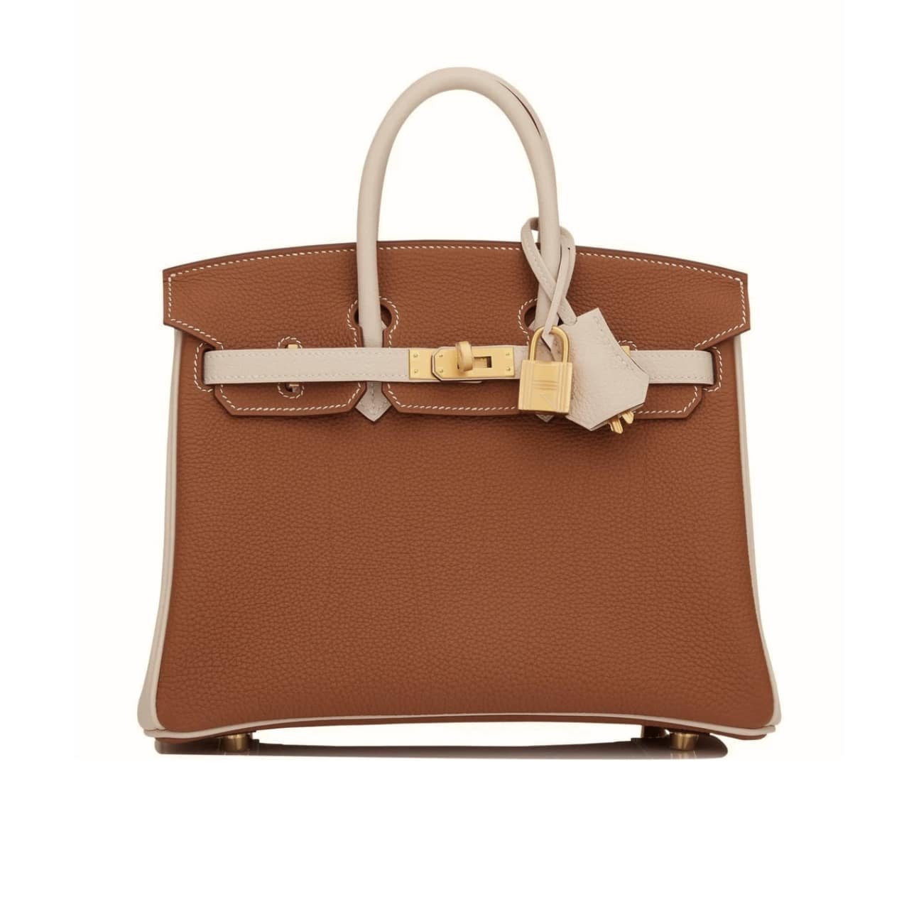 53-1-11 Hermes Birkin 30 Togo Brushed Leather Gold Hardware Brown 30Cm - Image 1