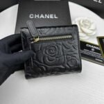 Chanel Small Floral Wallet Black 11.5Cm - Image 3