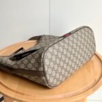 Gucci Ophidia Large Shoulder Bag Beige And Dark Brown 33Cm ‎836871 Fae0K 9853 - Image 4