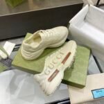 Gucci Women Rhyton Gucci Logo Leather Sneaker Beige 528892 Drw00 9522 - Image 9