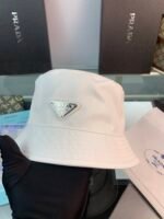 Prada Renylon Bucket Hat Sliver White 1Hc137 2Dmi F0009 - Image 5