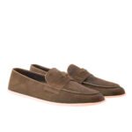Prada Suede Loafers Leather Brown