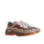 Gucci Women’S Gg Rhyton Sneaker ‎Beige Brick Red 619891 99Wg0 6060
