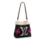 Louis Vuitton Neonoe Mm Bag Monogram Teddy Shearling Black 26Cm M56963