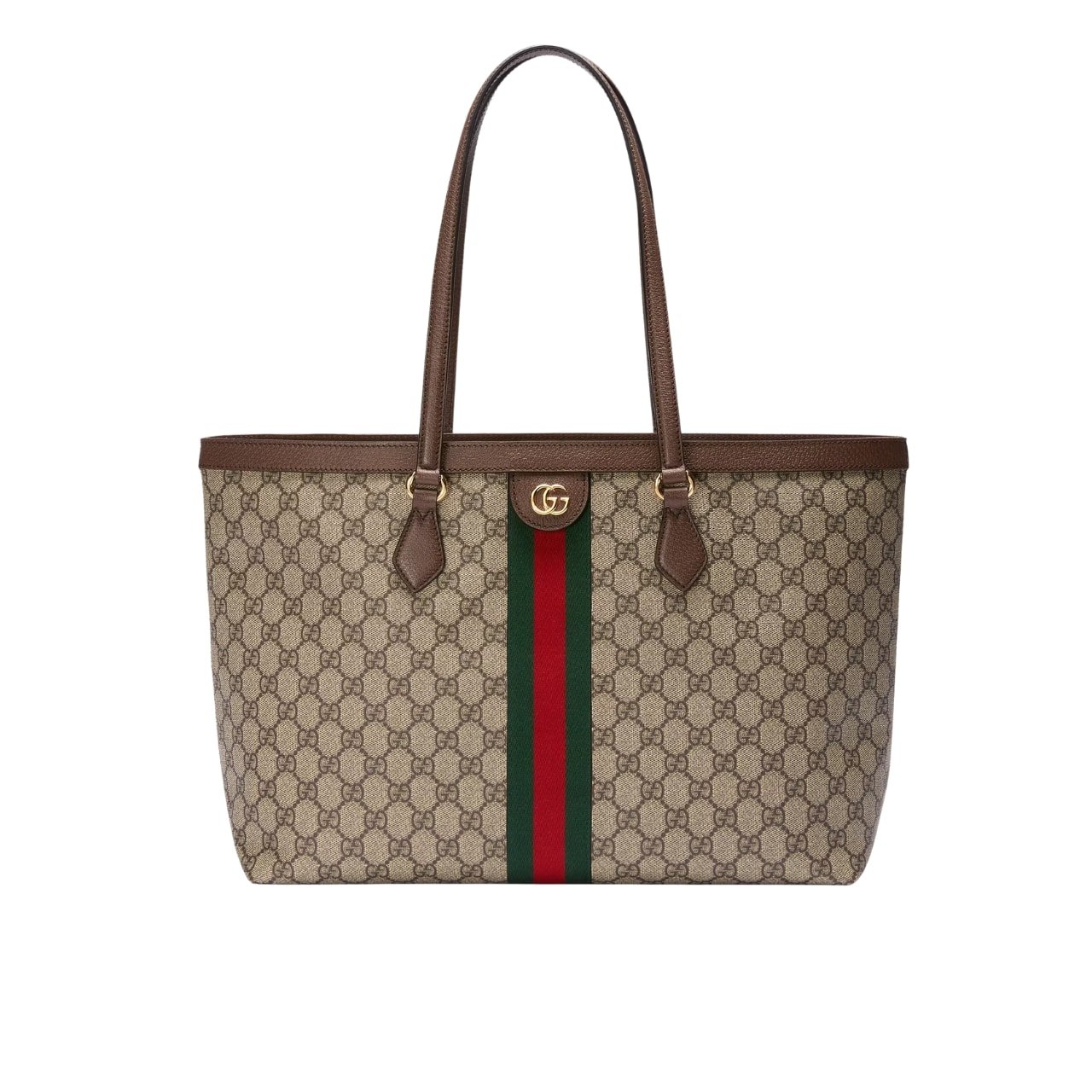 61-4 Gucci Ophidia Large Tote Bag Beige And Dark Brown Gg Supreme 38Cm 631685 96Iwb 8745 - Image 1
