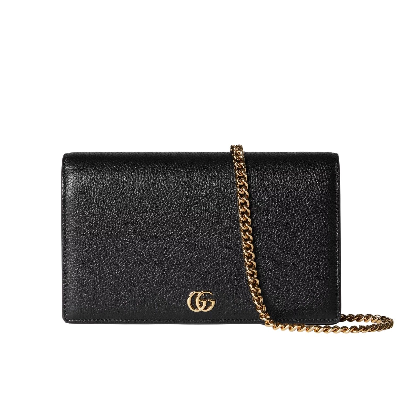 63-16 Gucci Gg Marmont Wallet On Chain Black And Red Leather 20Cm 497985 Aae5F 1062 - Image 1