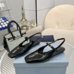 Prada Patent Leather Slingback Ballerinas Black 1F828N 069 F0002 F 015 - Image 2