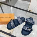 Louis Vuitton Bom Dia Flat Comfort Mule Navy Blue 1Ahmc7 - Image 4
