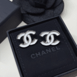 Chanel 25S Earrings White Silver Metal Abf565 B20465 U0776 - Image 2