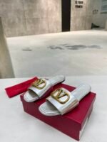 Valentino Garavani Vlogo Signature Slide Sandal Silver - Image 3