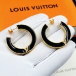Louis Vuitton Lv Initiales Earrings Black M03026 - Image 4