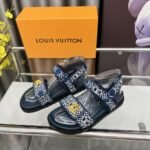 Louis Vuitton Lv Sunset Flat Comfort Sandal Navy Blue 1Ahnkd - Image 2