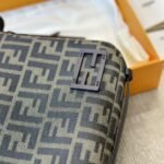 Fendi Simply Fendi Medium Brown Ff Jacquard Fabric Bag 25Cm 8Br829Afpmf1Gl7 - Image 7