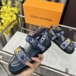 Louis Vuitton Lv Sunset Flat Comfort Sandal Navy Blue 1Ahnkd - Image 5