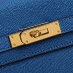Hermès Kelly Sellier 25 Epsom Gold Hardware Dark Blue 25Cm - Image 7
