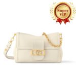 [Super Vip 1:1] Louis Vuitton Dauphine Soft MM White 24Cm M25050