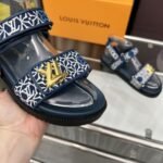 Louis Vuitton Lv Sunset Flat Comfort Sandal Navy Blue 1Ahnkd - Image 6