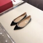 Valentino Patent Rockstud Ballet Flat Black 5W2S0403Vnw N91 - Image 6