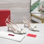 Valentino Bowow Slingback Pumps White 7W2S0Mx5Ddt 098 - Image 3