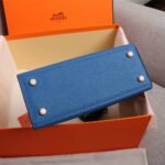 Hermès Kelly Sellier 25 Epsom Gold Hardware Dark Blue 25Cm - Image 8