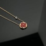 Louis Vuitton Color Blossom Bb Sun Pendant Pink Gold Necklace Red Q93826 - Image 2