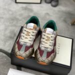 Gucci Women’S Gg Rhyton Sneaker ‎Beige Brick Red 619891 99Wg0 6060 - Image 3