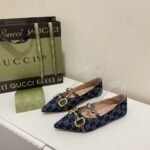 Gucci Women’S Gg Horsebit Ballet Flat Denim 635101 2Kq80 4462 - Image 2