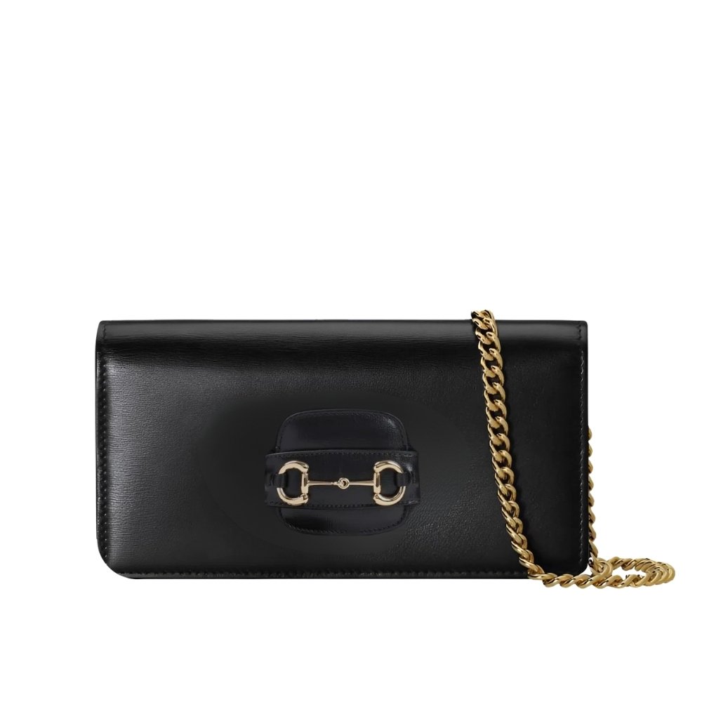 8-11-1 Gucci Horsebit 1955 Wallet With Chain Black 20Cm 621892 0Yk0G 1000 - Image 1