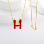 Hermes Mini Pop H Pendant Red And Gold H147992F 12 - Image 4