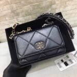 Chanel 19 Wallet On Chain Bag Shiny Gold And Silver Tone Black 19Cm Ap3267 B04852 94305 - Image 5