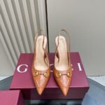 Gucci Women’s Horsebit Pump Gg Leather Light Brown 792065 Aaegj 2712 - Image 2