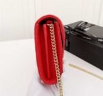 Saint Laurent Cassandre Matelassé Envelope In Grain De Poudre Embossed Leather Red 22Cm 695108Bow016008 - Image 5