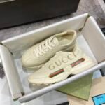 Gucci Women Rhyton Gucci Logo Leather Sneaker Beige 528892 Drw00 9522 - Image 5