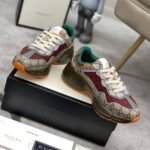 Gucci Women’S Gg Rhyton Sneaker ‎Beige Brick Red 619891 99Wg0 6060 - Image 8