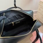 Miumiu Beau Leather Bag Black 34Cm 5BB117 2CRW F0002 V MON - Image 8