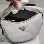 Prada Arqué Leather Shoulder Bag White 23Cm 1Bc194 Ask F0Pg7 V Ooo - Image 2
