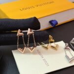 Louis Vuitton Lv Volt Upside Down Earrings Pink Gold - Image 3