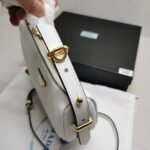 Prada Arqué Leather Shoulder Bag White 23Cm 1Bc194 Ask F0Pg7 V Ooo - Image 3