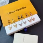 Louis Vuitton Lv Volt Upside Down Earrings Pink Gold - Image 5