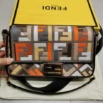 Fendi Baguette Multicolor Canvas Bag With Ff Embroidery 25Cm 8Br600Anh4F1Mql - Image 2