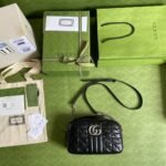 Gucci Gg Marmont Small Shoulder Bag Black 24Cm 447632 Um8Bn 1000 - Image 6